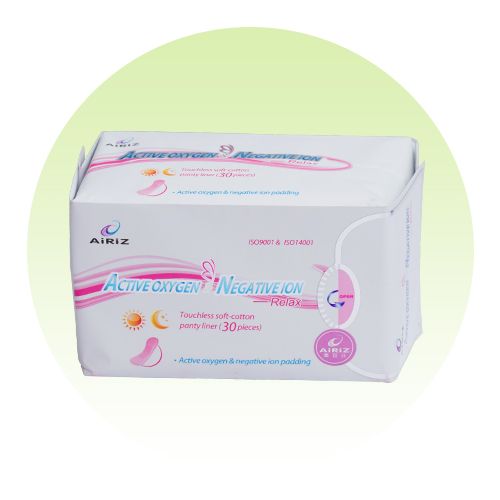 AIRIZ OXYGEN & NEGTIVE IONRELAX TOUCHLESS SOFTCOTTON PANTY LINERtiensCO